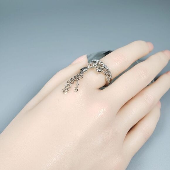 Brand New Top Fashion Silver Rhinestone Ring - Picture 4 of 6